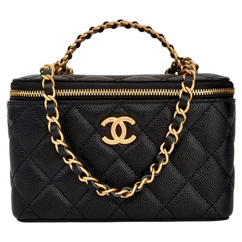 chanel vanity black bag|Chanel vanity case 2022.